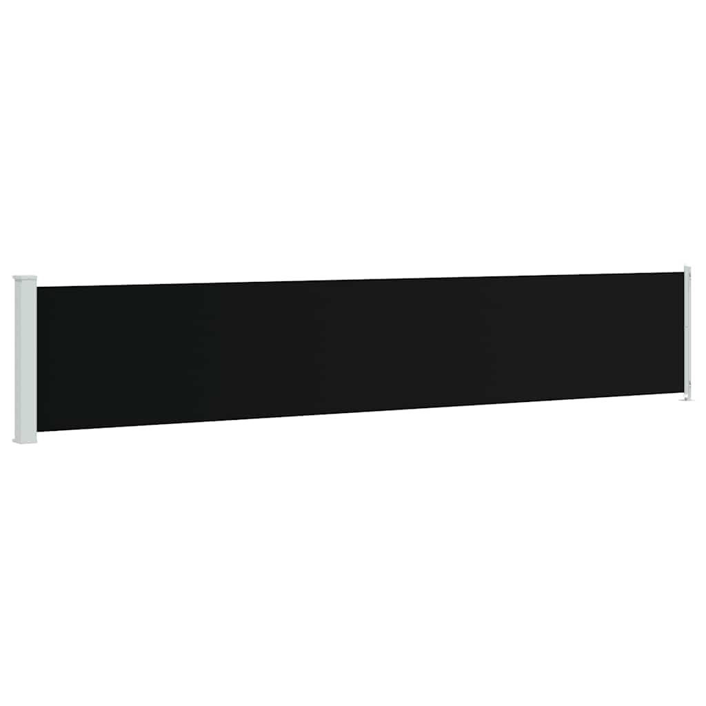 Patio Retractable Side Awning 46.1"x236.2" Black
