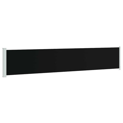 Patio Retractable Side Awning 46.1"x236.2" Black