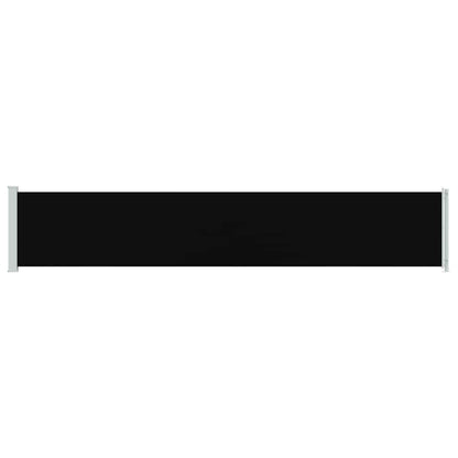 Patio Retractable Side Awning 46.1"x236.2" Black