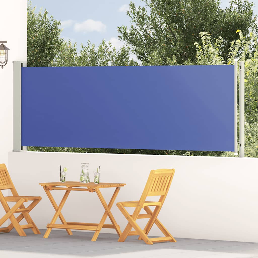 Patio Retractable Side Awning 117x600 cm Blue