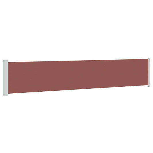 Patio Retractable Side Awning 117x614 cm Brown