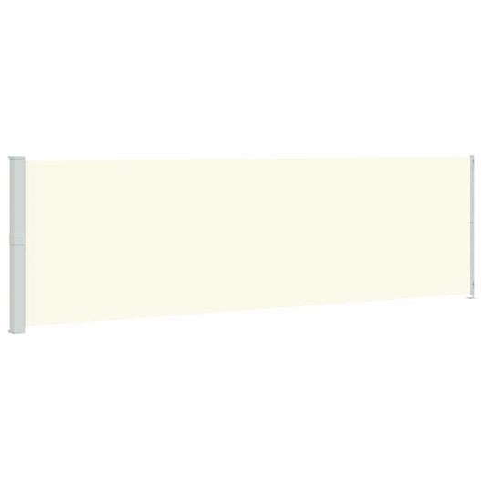 Patio Retractable Side Awning 180x614 cm Cream