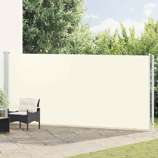 Patio Retractable Side Awning 180x614 cm Cream