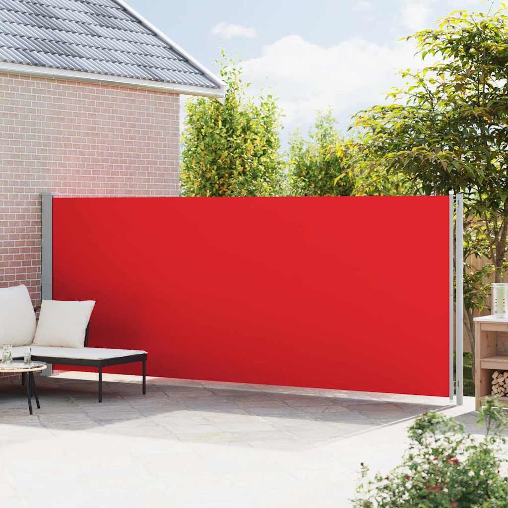 Patio Retractable Side Awning 180x600 cm Red