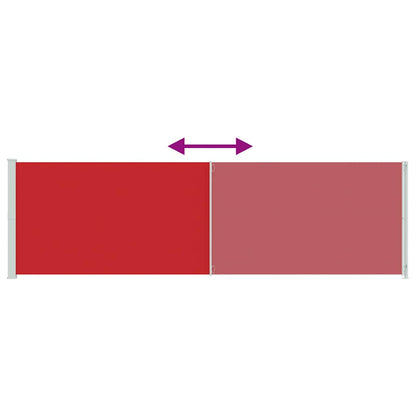 Patio Retractable Side Awning 180x600 cm Red