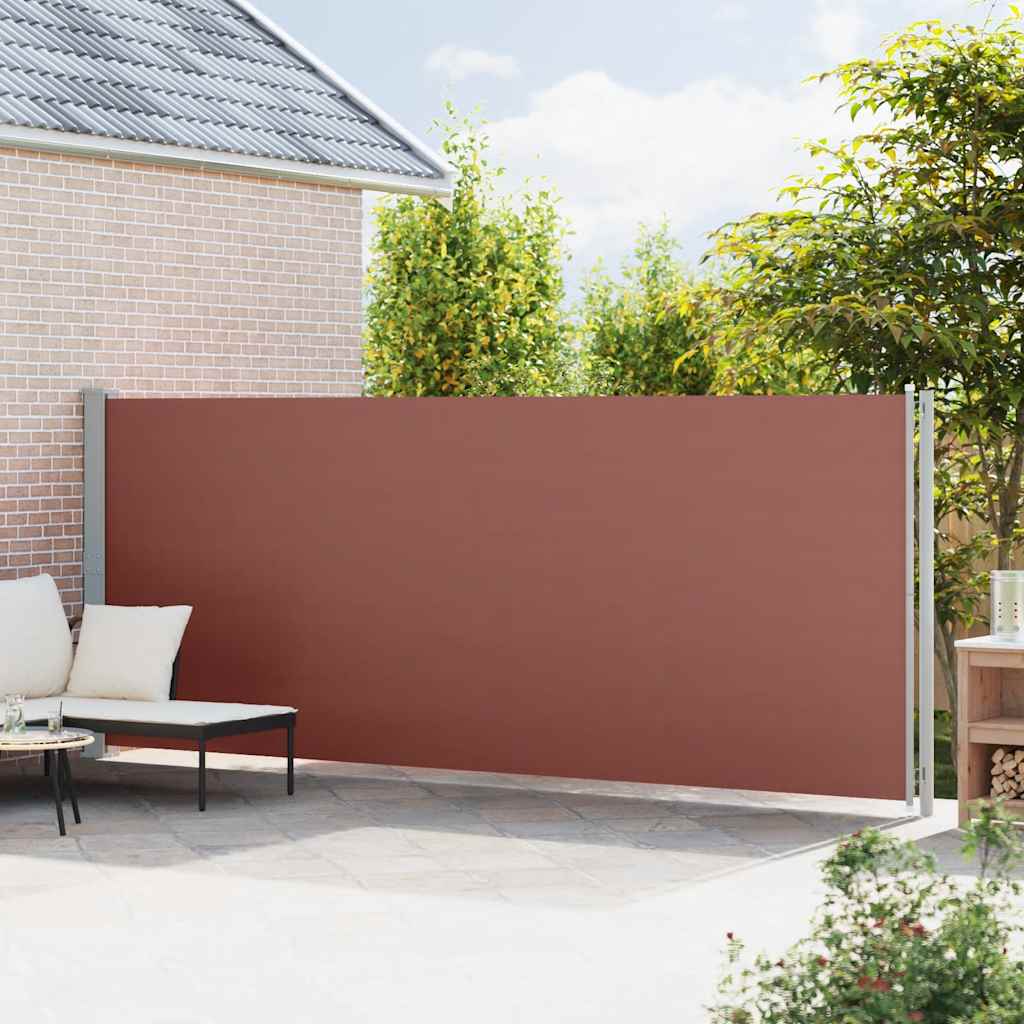 Patio Retractable Side Awning 180x600 cm Brown