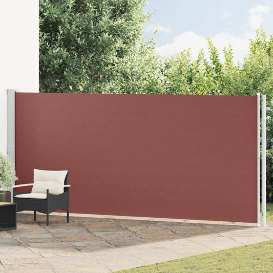 Side Awning | Brown | Polyester with PU coating | Large | Retractable
