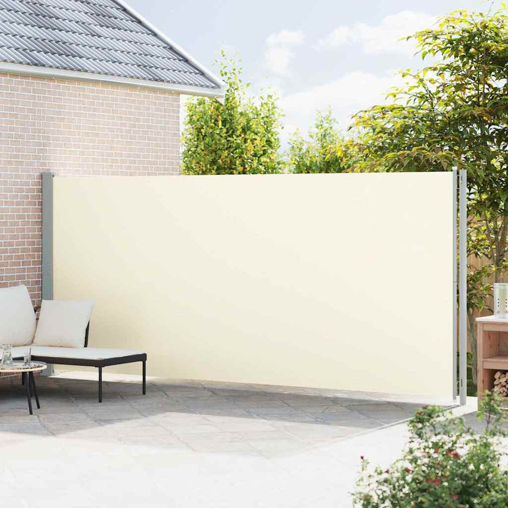 Patio Retractable Side Awning 78.7"x236.2" Cream