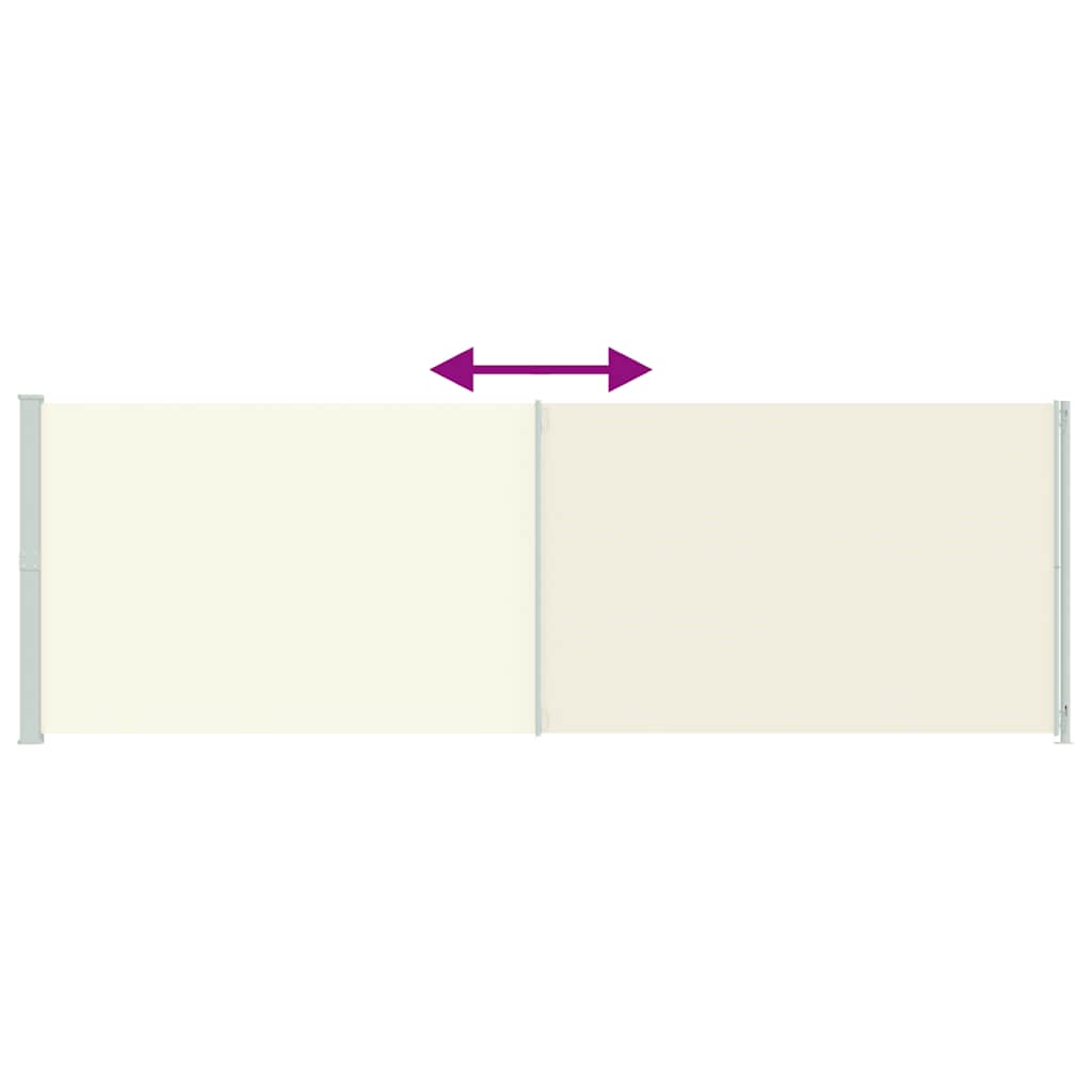 Patio Retractable Side Awning 78.7"x236.2" Cream