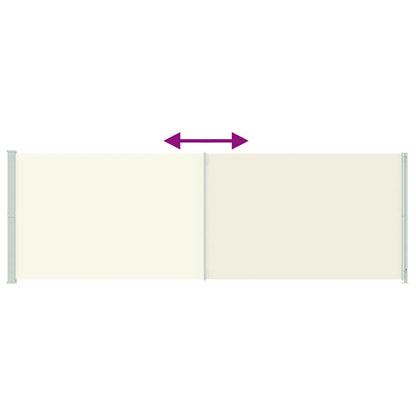 Patio Retractable Side Awning 78.7"x236.2" Cream