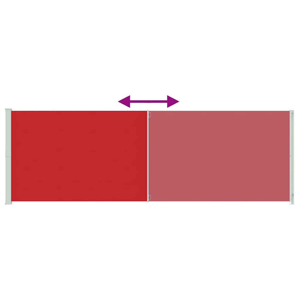 Patio Retractable Side Awning 200x600 cm Red