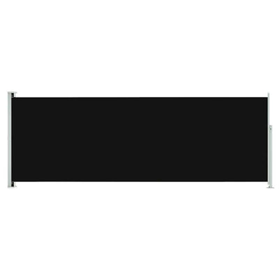 Patio Retractable Side Awning 86.6"x236.2" Black