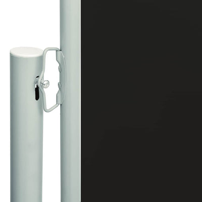 Patio Retractable Side Awning 86.6"x236.2" Black