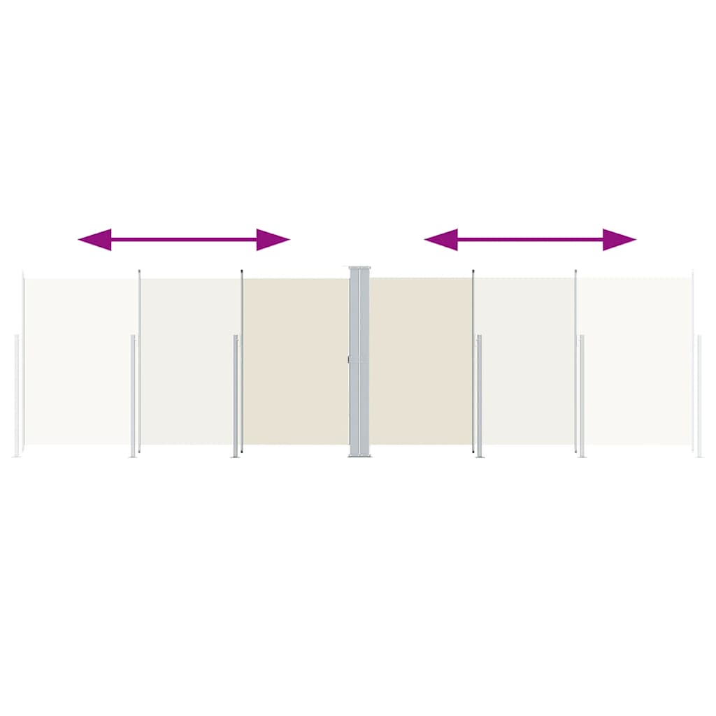 Retractable Side Awning Cream 180x600 cm