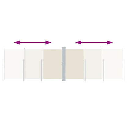 Retractable Side Awning Cream 180x600 cm