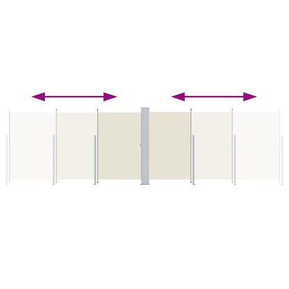 Retractable Side Awning Cream 200x600 cm