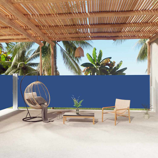 Side Awning | Blue | Polyester with PU coating, Steel, Aluminium