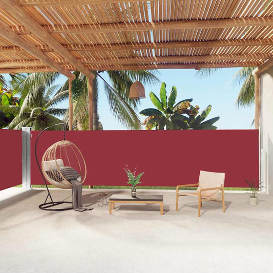 Side Awning | Red | Polyester with PU coating | 160 x 1000 cm