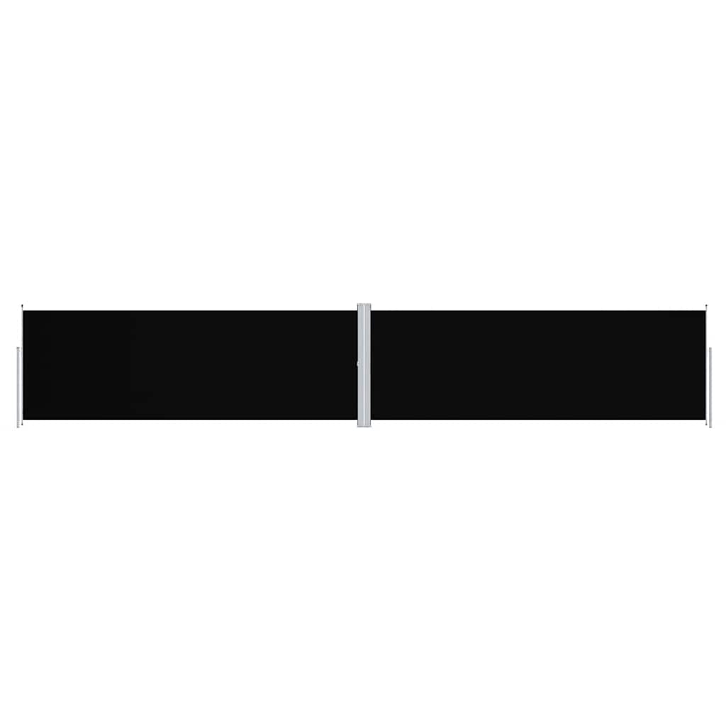 Retractable Side Awning Black 180x1000 cm
