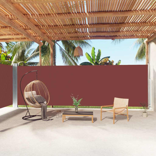 Side Awning | Brown | Polyester (with PU coating), steel, aluminium