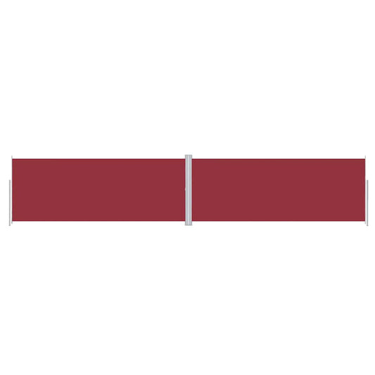 Retractable Side Awning Red 200x1000 cm