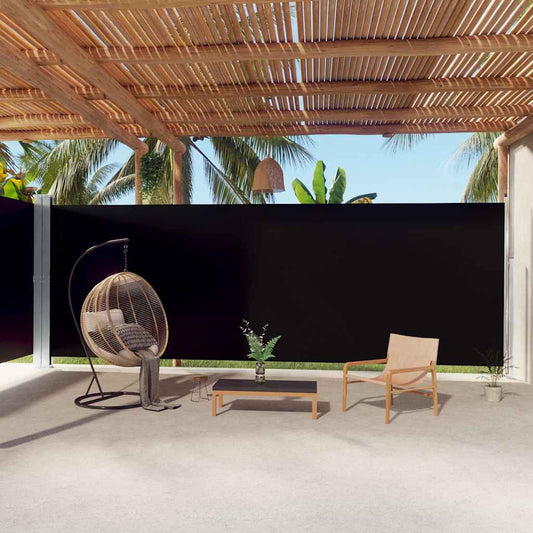 Side Awning | Black | Polyester, Steel, Aluminium | Large |  Retractable