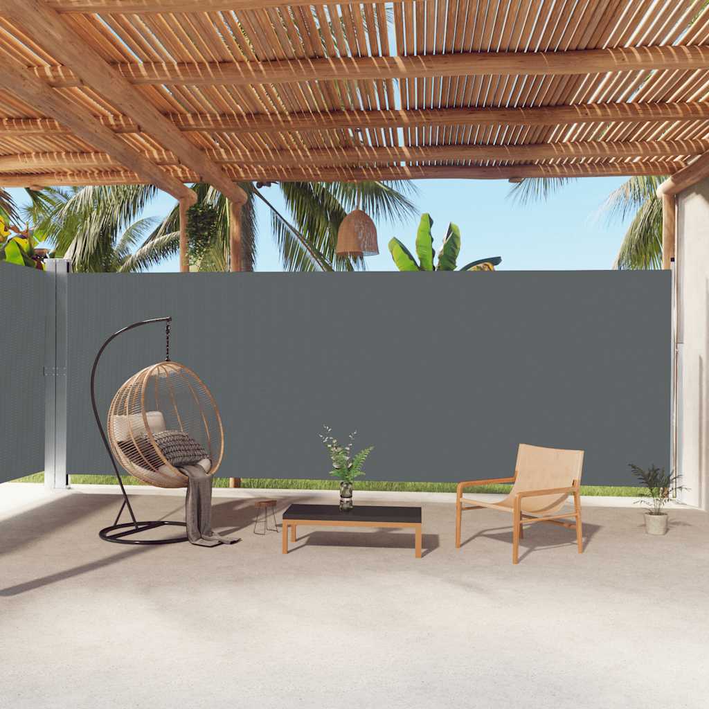 Retractable Side Awning Anthracite 86.6"x393.7"