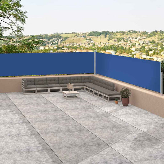 Side Awning | Blue | Steel | 117 x 1200 cm |  Retractable  | Awnings