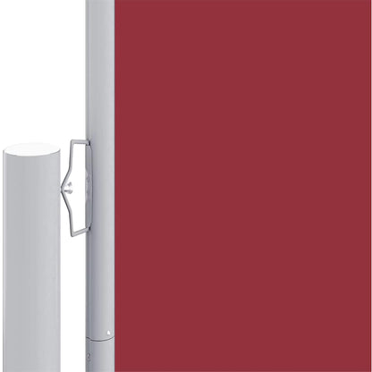 Retractable Side Awning Red 117x1200 cm