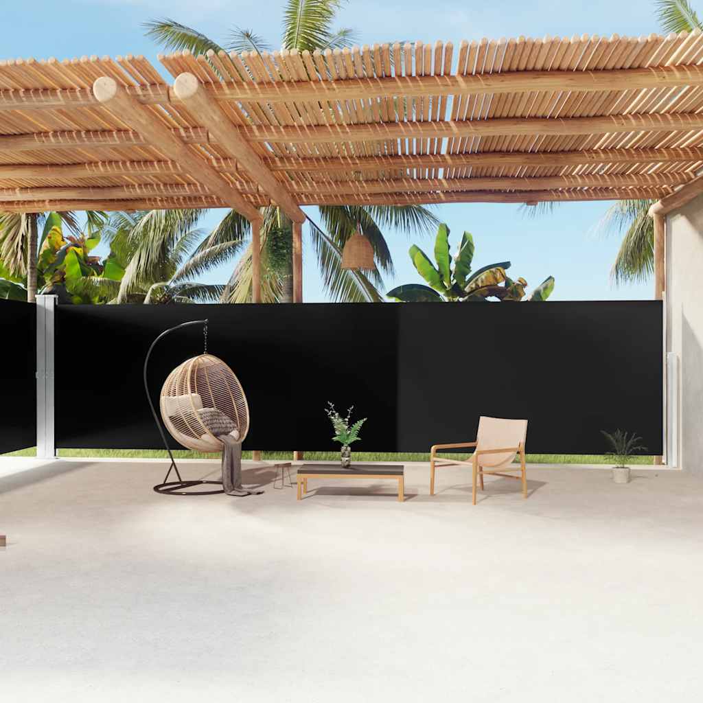 Side Awning | Black | Polyester with PU coating, steel, aluminium