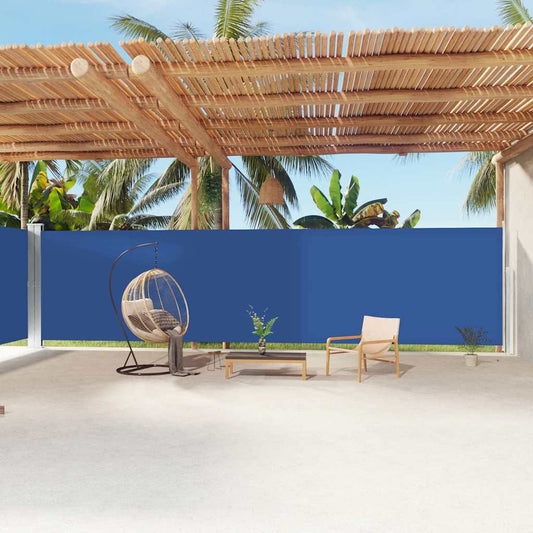 Side Awning | Blue | 100% polyester, steel, aluminium, PU coating | Large