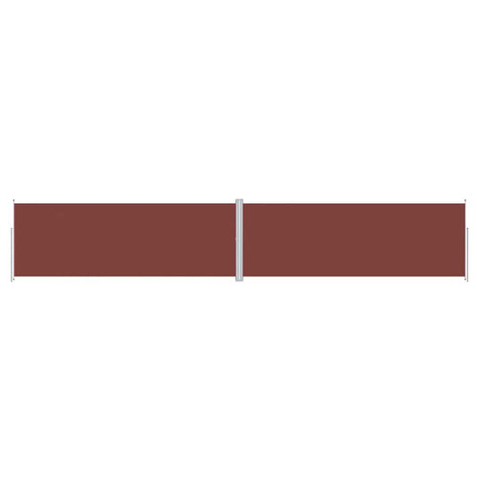 Side Awning | Brown | Polyester | Extra Long |  Retractable  | Awning