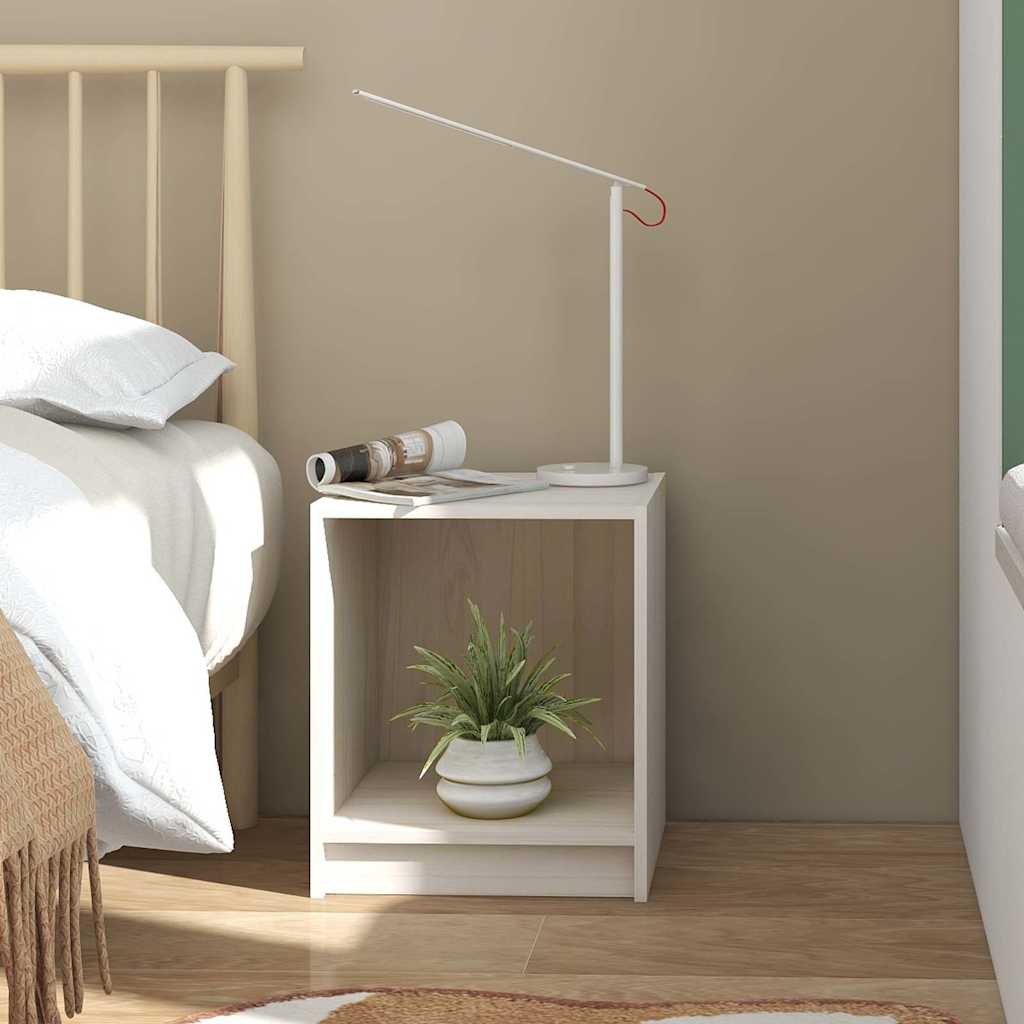 809922 vidaXL Bedside Cabinets 2 pcs White 35,5x33,5x41,5 cm Solid Wood Pine