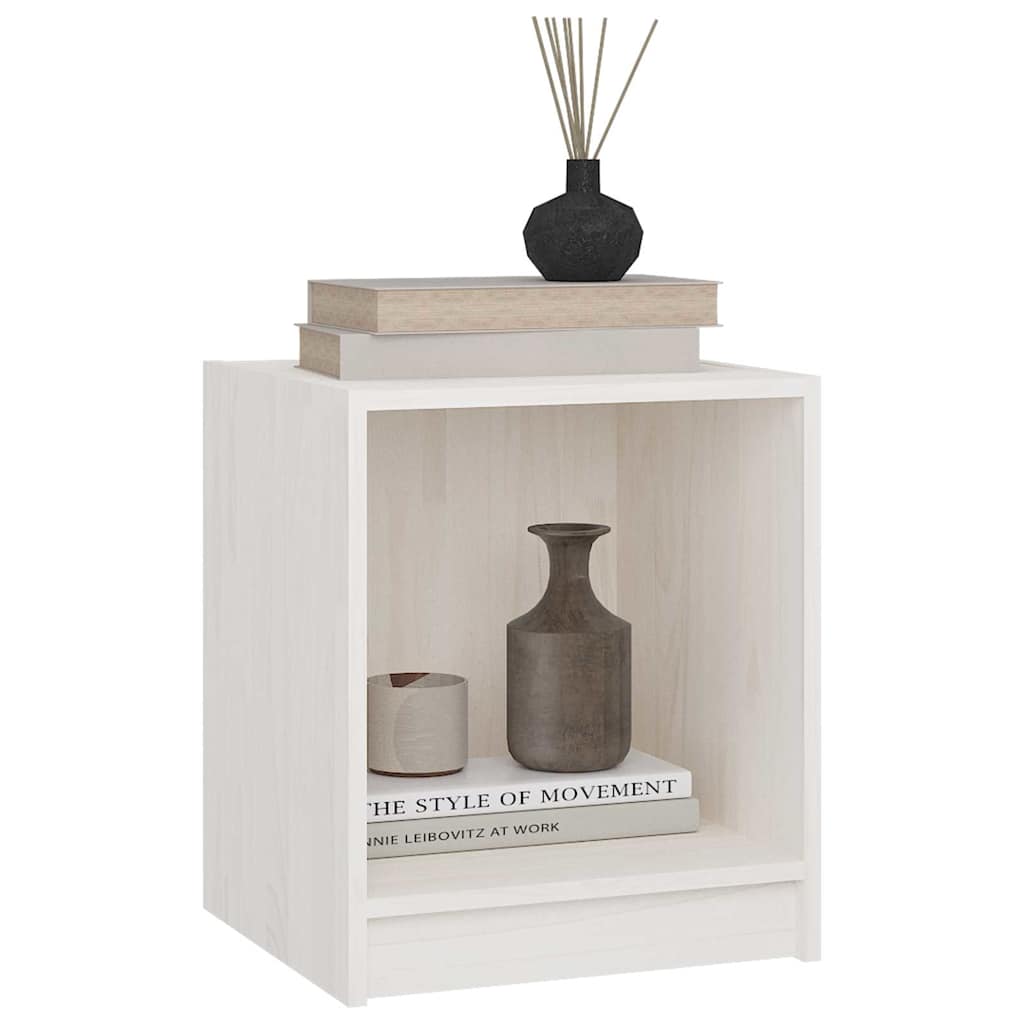 809922 vidaXL Bedside Cabinets 2 pcs White 35,5x33,5x41,5 cm Solid Wood Pine