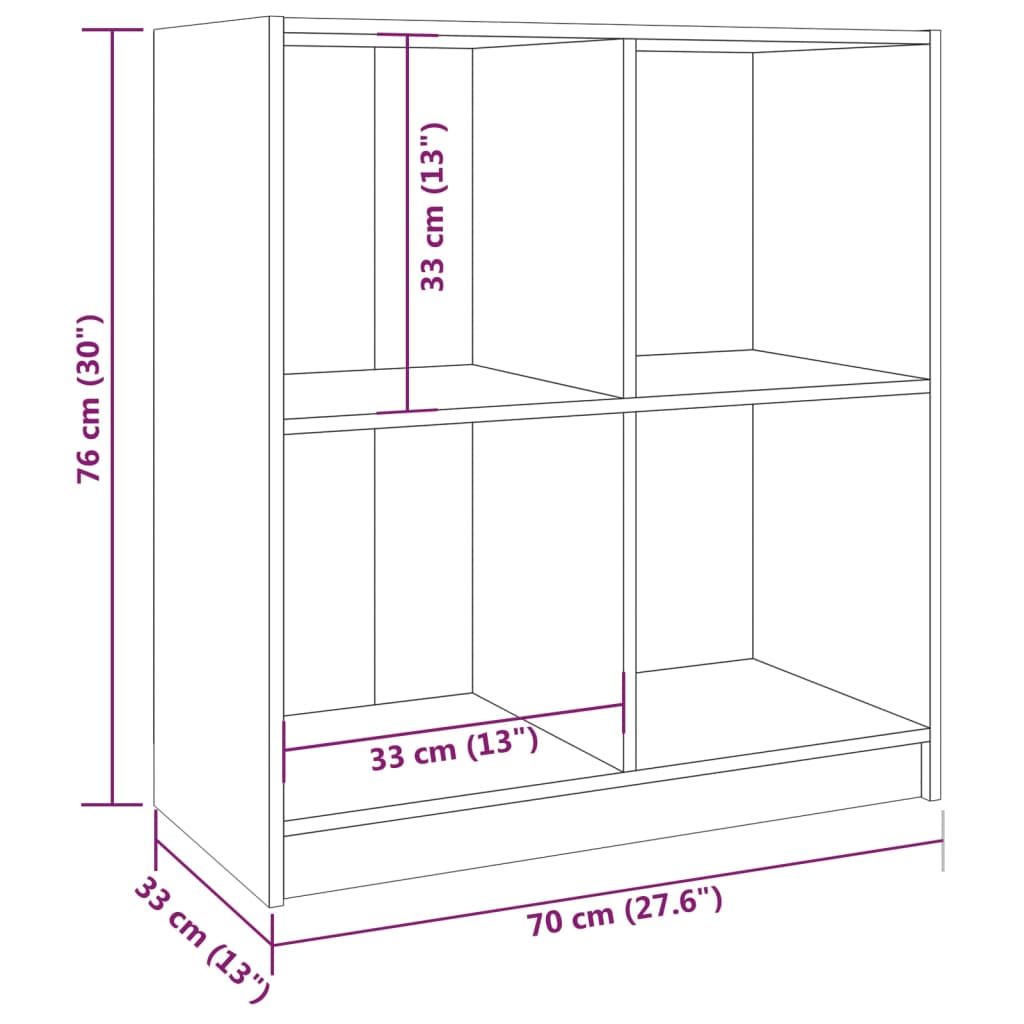 Sideboard 70x33x76 cm Solid Pinewood
