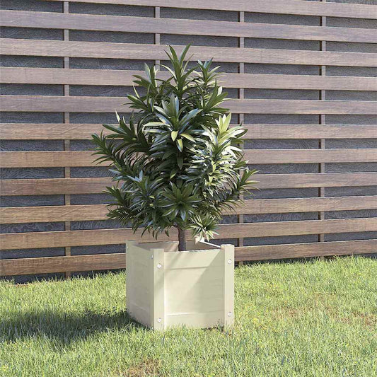 Planter | White | Solid pinewood | 31x31x31 cm | Planters | Planter