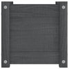 Garden Planters 2 pcs Grey 31x31x31 cm Solid Pinewood