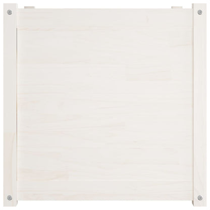 Garden Planters 2 pcs White 23.6"x23.6"x23.6" Solid Wood Pine