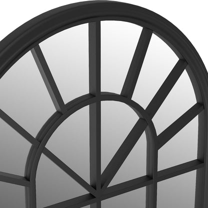Mirror Black 90x45 cm Iron for Indoor Use