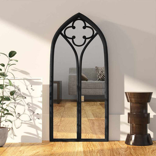 Mirror | Black | Iron, glass | 70 x 30 cm | Decorative Inlays | Mirror