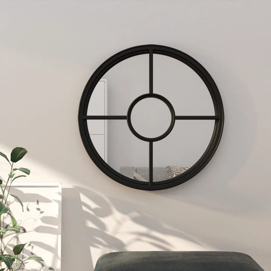Mirror | Black | Iron, Glass | Medium |  Decorative Inlays  | Mirror