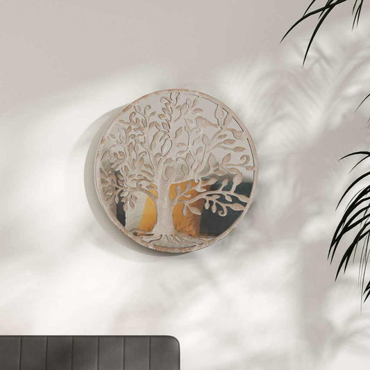 Mirror | Sand | Iron and Glass | 40 cm diameter | Decorative Inlays