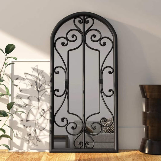 Mirror | Black | Iron, glass | 100x45 cm | Decorative Inlays | Mirror