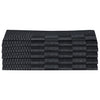 10 Piece Towel Set Black and Grey Cotton