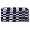 10 Piece Towel Set Blue and White Cotton