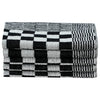 10 Piece Towel Set Black and White Cotton