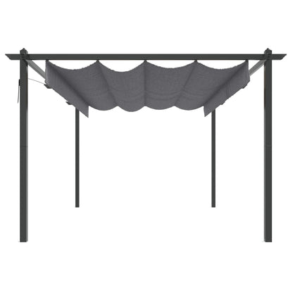 Garden Gazebo with Retractable Roof 4x3 m Anthracite
