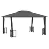 Gazebo with Sidewalls&Double Roofs 3x4 m Anthracite