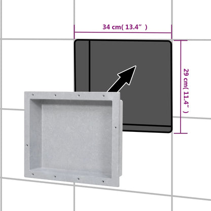 Shower Niche Matt Grey 41x51x10 cm