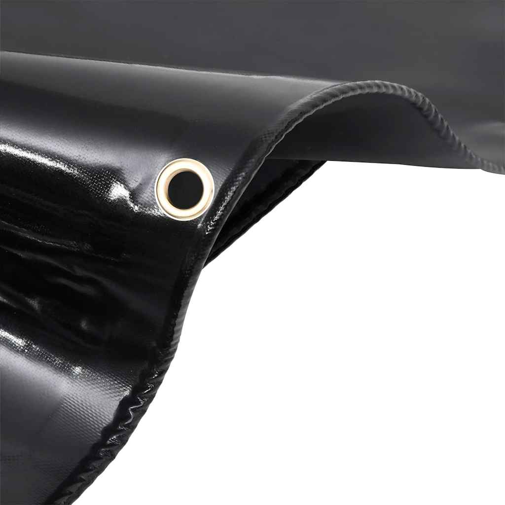 Tarpaulins Black 3.5 x 5 m Canvas with PVC Coating